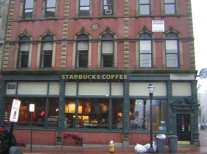 Yes, there's a Starbuck's - Portland, Maine